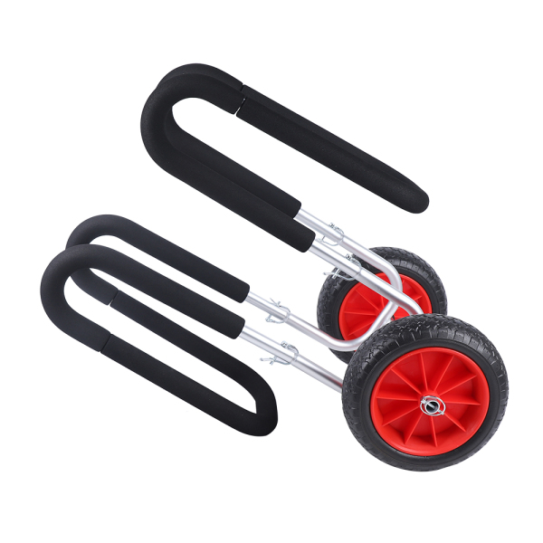Aluminum Surfboard Cart Paddle Board Rack Storage Shelf with PU Wheel 45*46*66cm